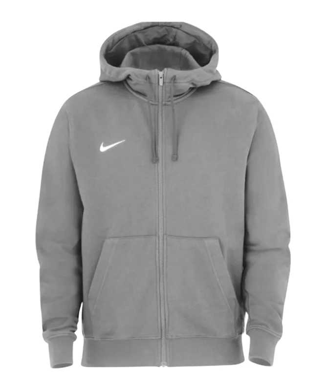 NIKE Mens Team Club Full Zip Hoodie Ft - Dark Heather Grey