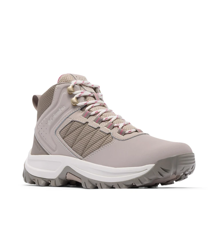 Columbia Women's Transverse Hike WP Wide, Mid Rise Trekking and Hiking Boots, Soft Taupe/Rosette, 8.5 Regular - Image 1