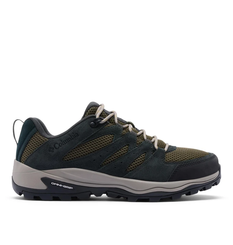 Columbia Men's Redmond 4 Breathe, Low Rise Trekking and Hiking Shoes, Dark Moss/Stinger, 8 Regular