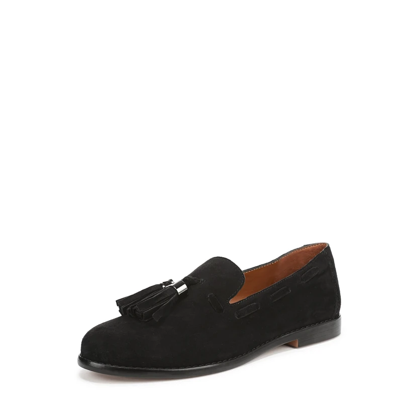 Franco Sarto Women's Hartlie Loafer, Black Suede, 6 UK