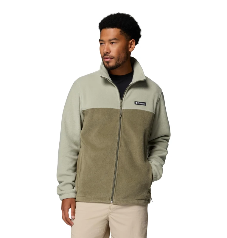 Columbia Men's Steens Mountain Full Zip 2.0, Full Zip Fleece Jacket, Safari/Stone Green, Medium