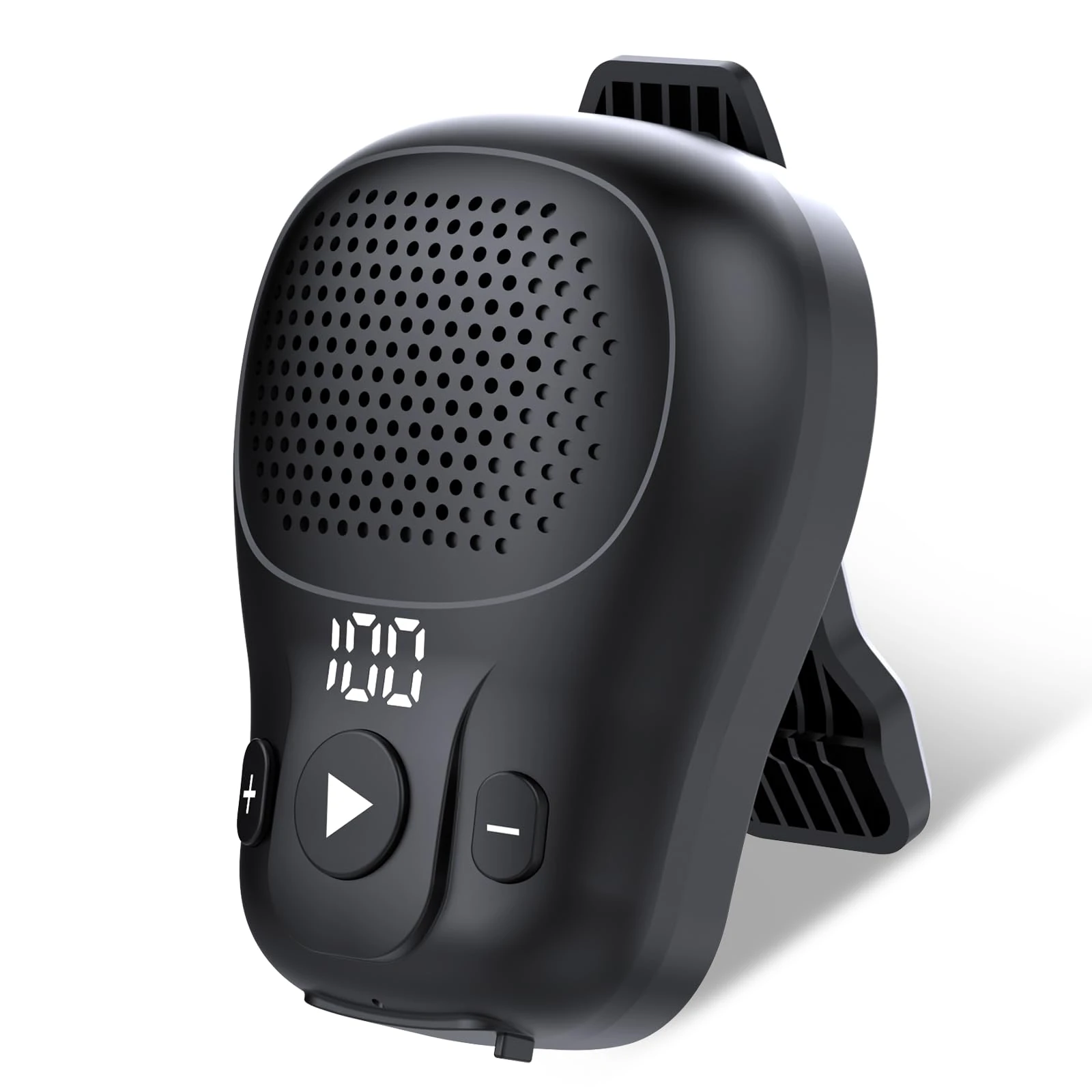 Wearable Bluetooth Speaker, Clip-on Bluetooth 5.4 Portable Speaker Built-in Mics for Hands-Free Music and Calls, Waterproof Outdoor Mini Speakers, 18H Playtime, For Working, Hiking, Running, Black