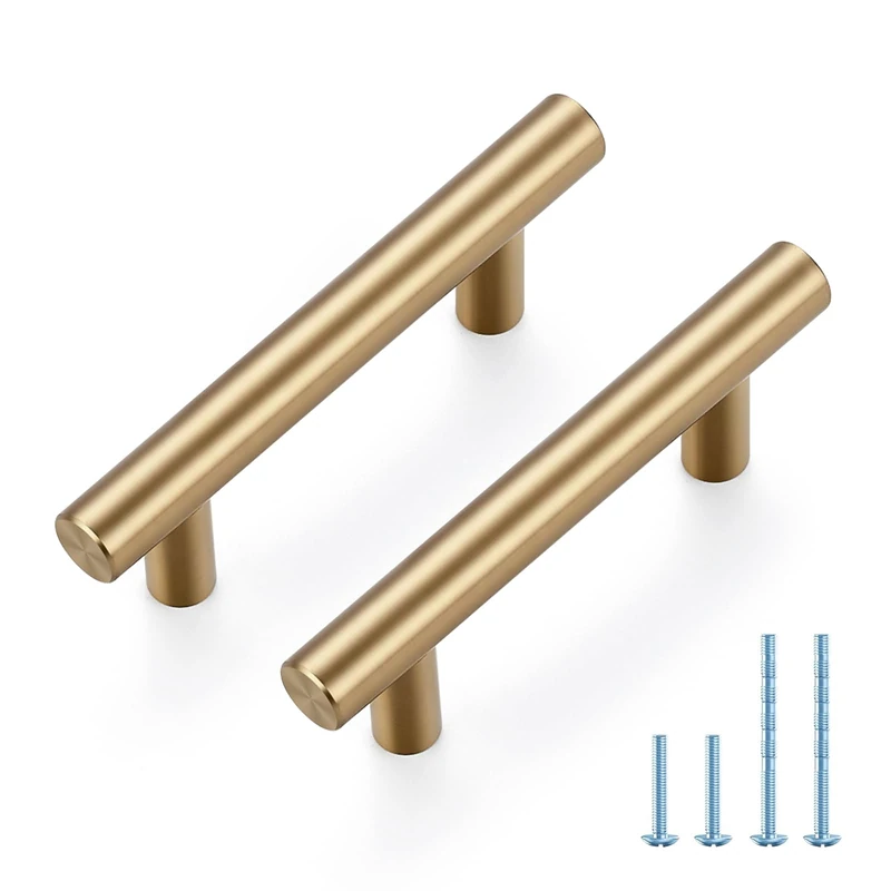 Joy Decor Champagne Bronze Cabinet Pulls Drawer Pulls 2-1/2 Inch CC 60 Pack