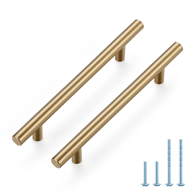 Joy Decor Champagne Bronze Cabinet Pulls Drawer Pulls, 5 Inch CC, 60 Pack
