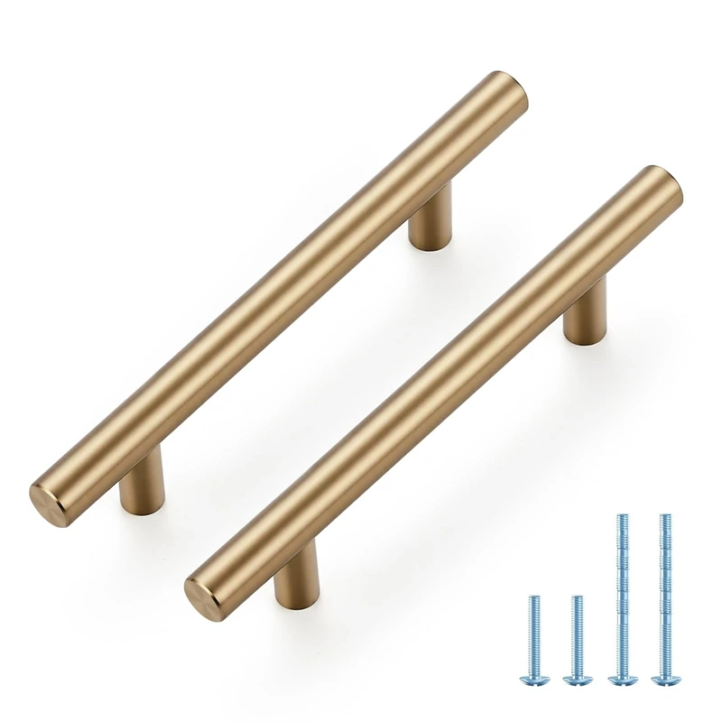 Joy Decor Champagne Bronze Cabinet Pulls Drawer Pulls 3-3/4 Inch CC 60 Pack
