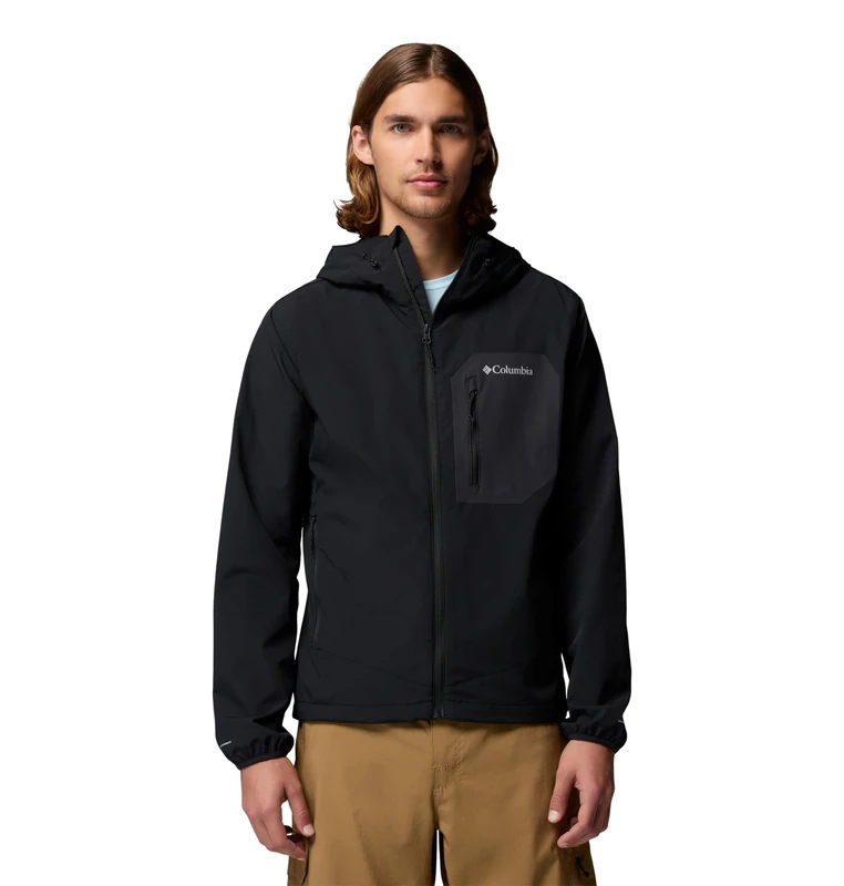 Columbia Men's Tall Heights 3 Hooded Softshell, Softshell Jacket, Black, XX-Large