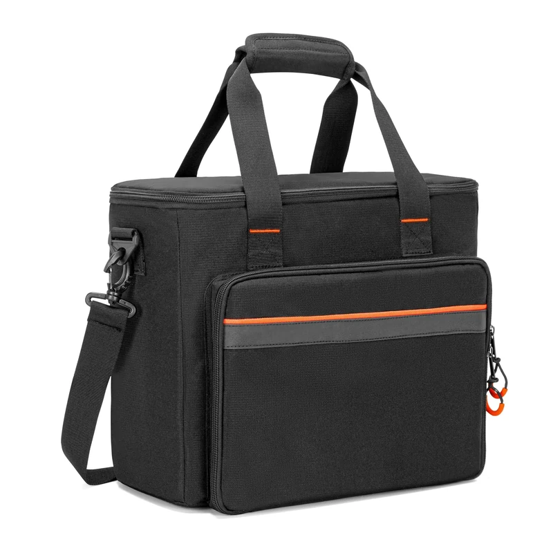 PGmoon 6 Slots Wireless Microphone Case with Thickened Padding Storage Room for 6 Mic System, Cables, Audio Accessories, Carrying Case for Singing, Karaoke, Party (Patent Design)