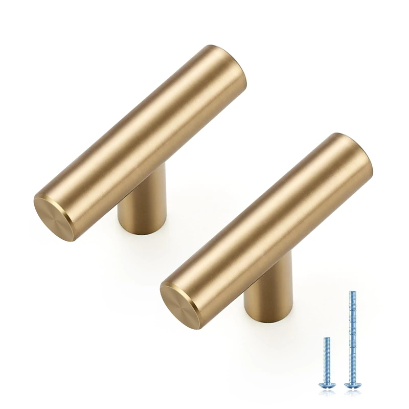 Joy Decor Champagne Bronze Cabinet Pulls Drawer Pulls, Single Hole, 60 Pack