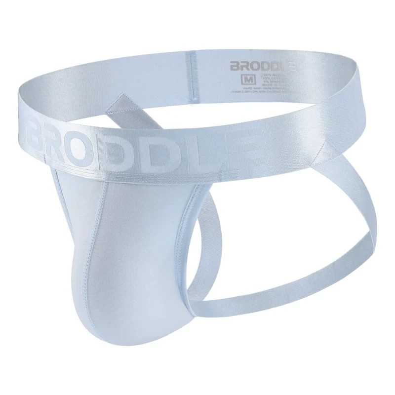 BRODDLE Men's Jockstrap Athletic Supporter Male Active Sport Jock Straps Underwear Sky Blue