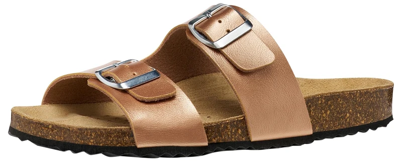 Geox Women's D BRIONIA L Flat Sandal, Peach, 37 EU