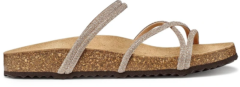 Geox Women's D BRIONIA R I Flat Sandal, Rose, 42 EU