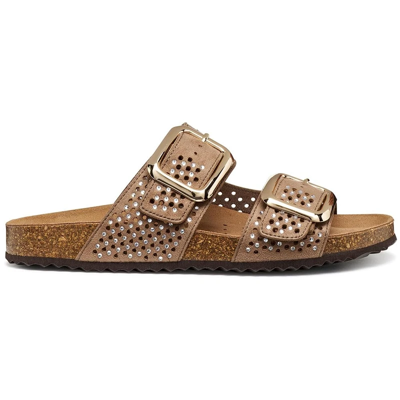 Geox Women's D BRIONIA R C Flat Sandal, Old Rose, 40 EU