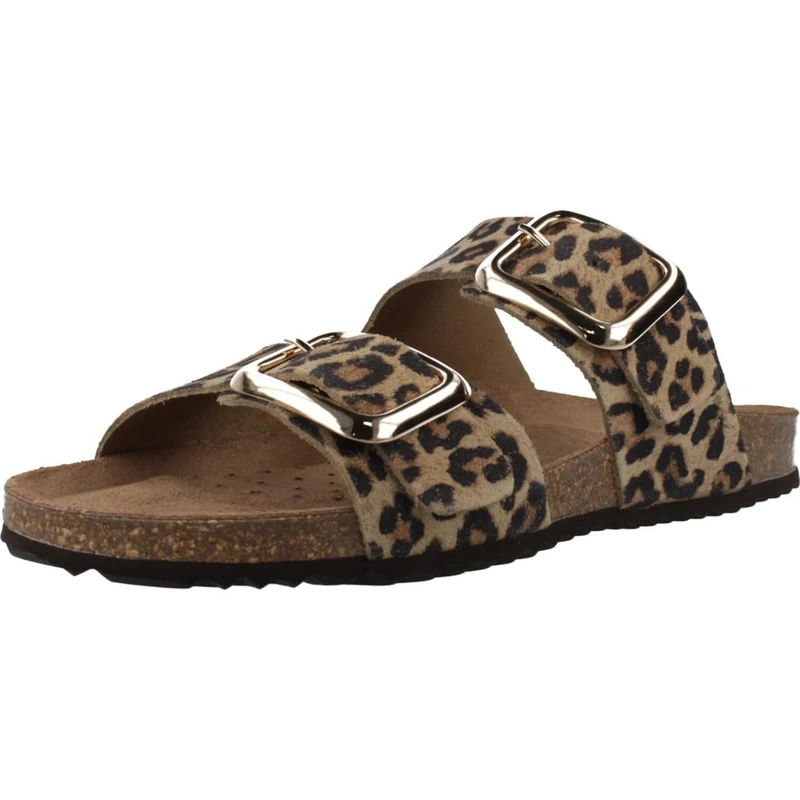 Geox Women's D BRIONIA R B Flat Sandal, Natural, 37 EU