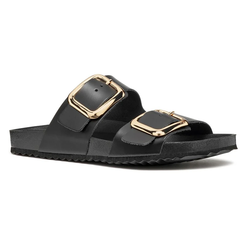 Geox Women's D BRIONIA R B Flat Sandal, Black, 42 EU - Image 1