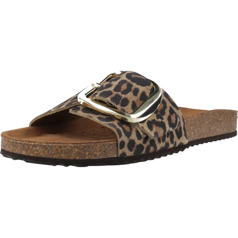 Geox Women's D BRIONIA R A Flat Sandal, Natural, 39 EU