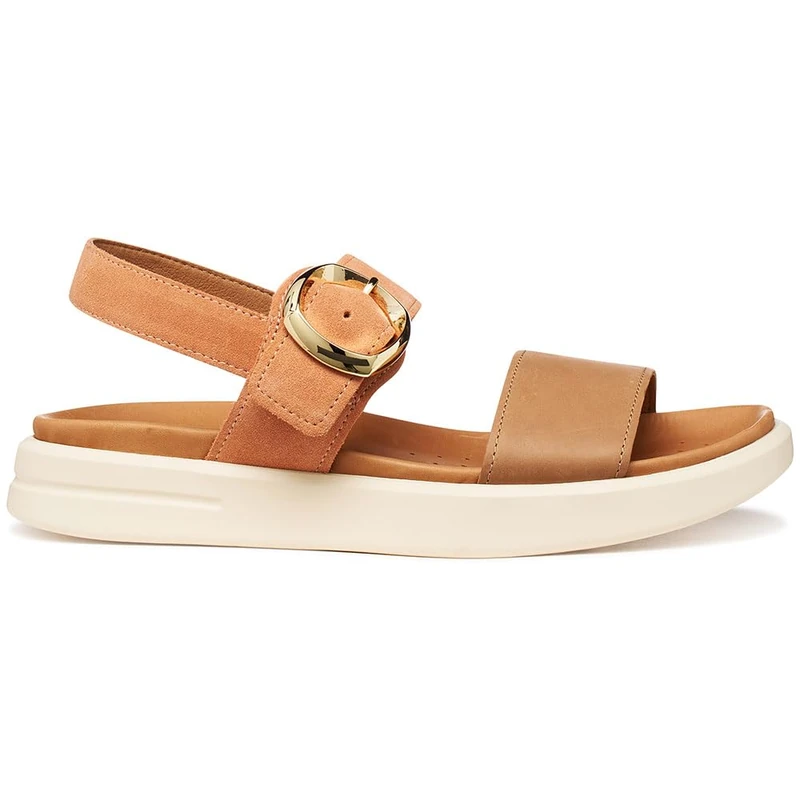 Geox Women D Xand 2s A Wedge Sandal, Peach Beige, 7.5 UK
