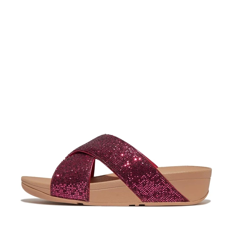 Fitflop LULU GLITTERBALL CROSS SLIDES