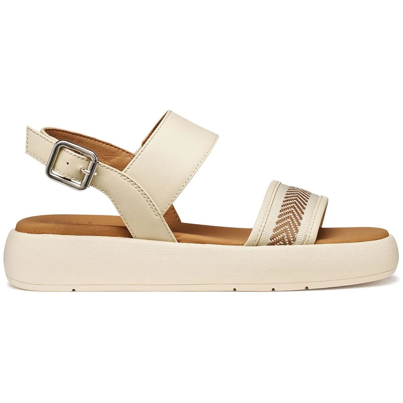 Geox Women D Camalei D Wedge Sandal, Papyrus, 6 UK
