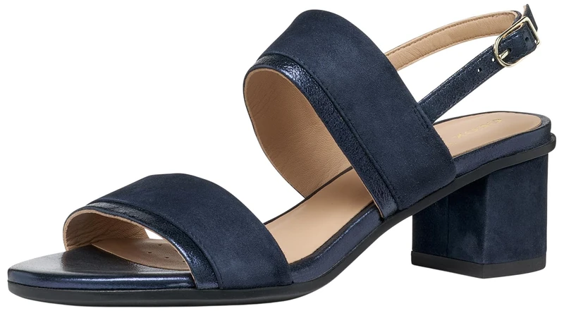 Geox Women D Aurely 50 B Heeled Sandal, Dk Navy Avio, 7.5 UK