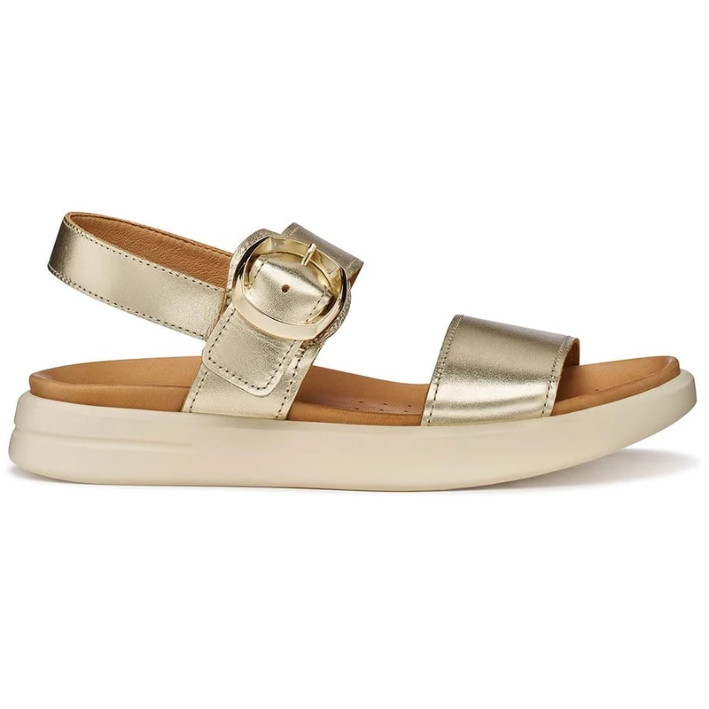 Geox Women D Xand 2s A Wedge Sandal, Gold, 7 UK