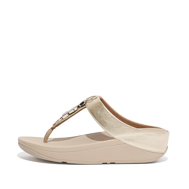 Fitflop FINO STONE TRIM TOE-POST SANDALS