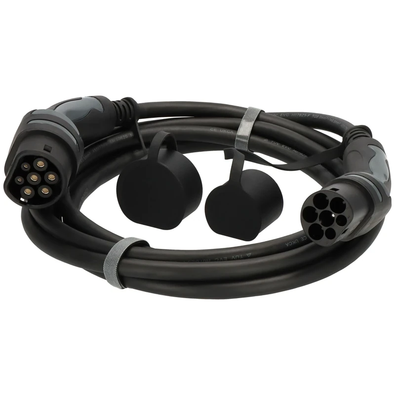 Brennenstuhl EV type 2 charging cable 22kW (e-mobility type 2 to type 2 charging cable 5m with bag, IP55, mode 3 charging cable for electric & hybrid vehicles BEV/PHEV)