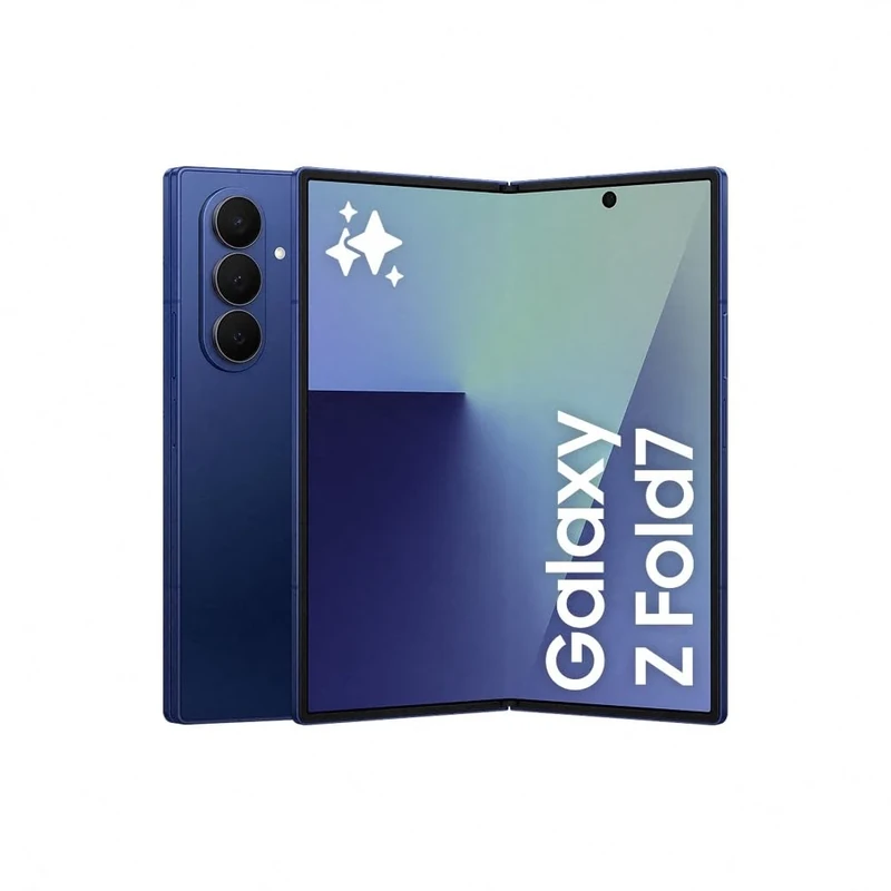 Samsung Galaxy Z Fold7 AI Phone, Thin and Light Foldable Design, Large Screen, 200MP Camera, 512GB Storage, 12GB Memory, 4400 mAh Battery, Blue Shadow, 3 Year Samsung Extended Warranty (UK Version)