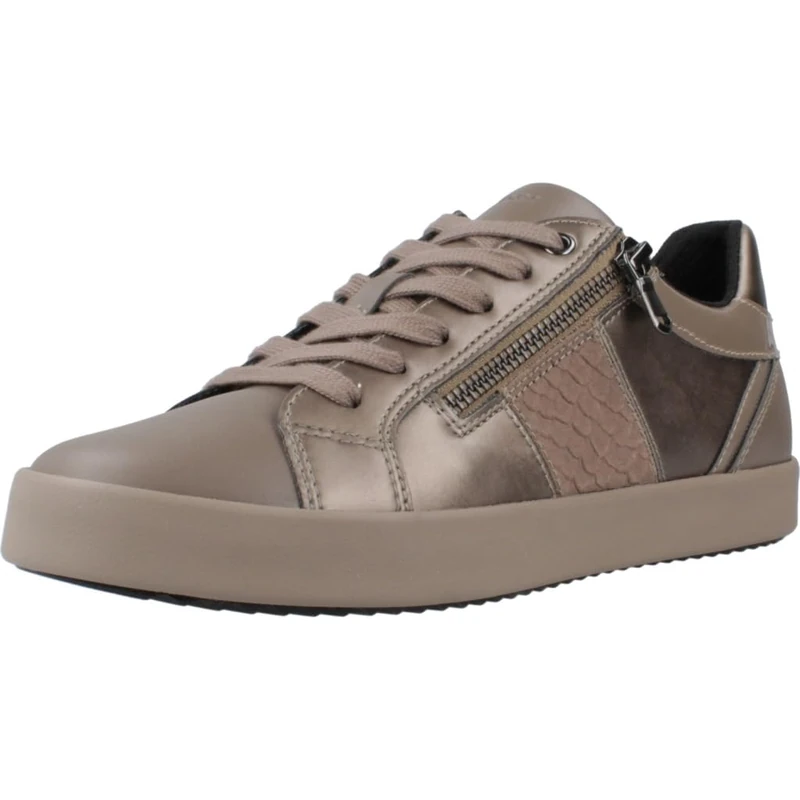 Geox Women D Blomiee E Sneaker, White Navy, 7 UK