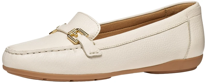 Geox Women's D ANNYTAH MOC B Moccasin, Papyrus, 38.5 EU
