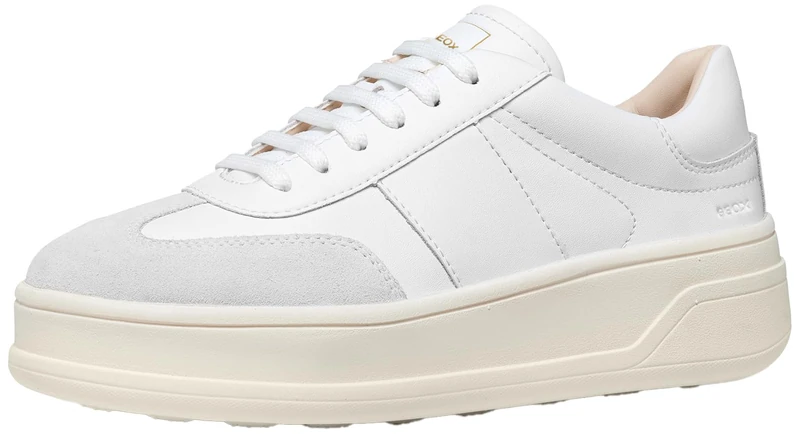 Geox Women's D SPHERICA ECUB-2 A Trainers, White/Off White, 41 EU