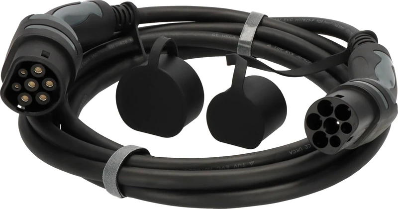 Brennenstuhl EV type 2 charging cable 11kW (e-mobility type 2 to type 2 charging cable 7m with bag, IP55, mode 3 charging cable for electric & hybrid vehicles BEV/PHEV)