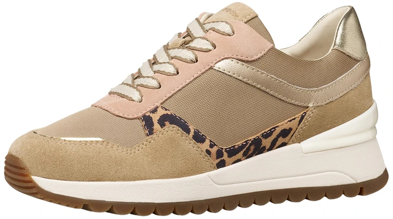 Geox Women's D Desya A Basketball, Lt Taupe Cream, 38 EU