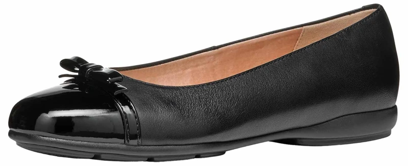 Geox Women's D ANNYTAH C Ballet Flats, Black, 37.5 EU