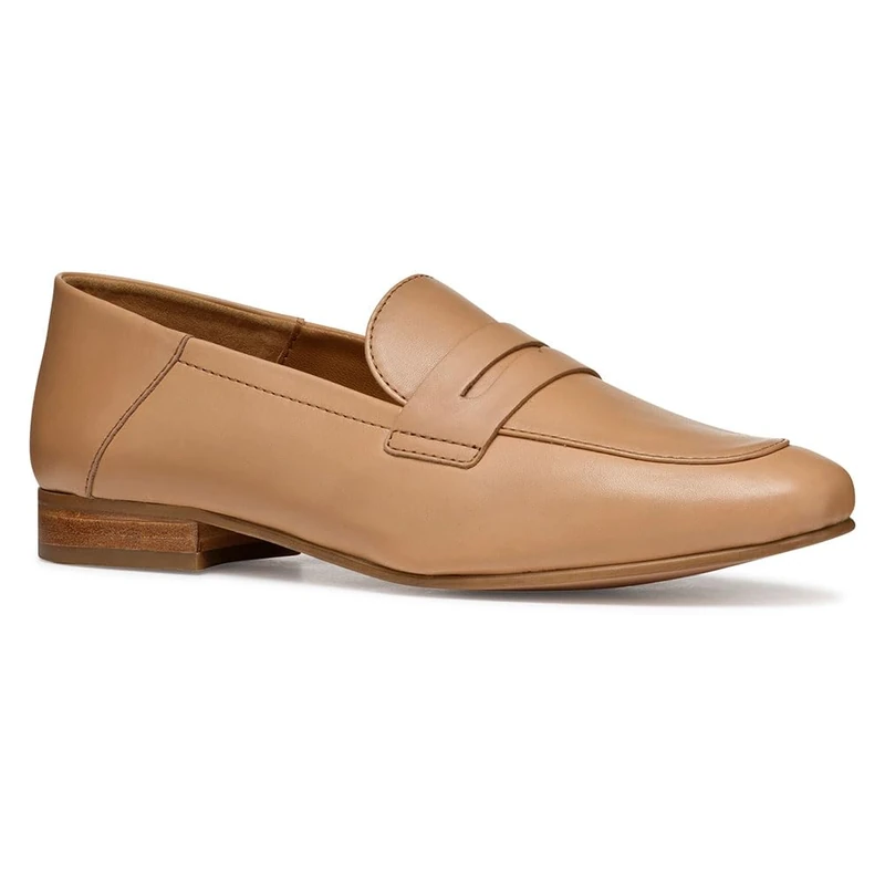 Geox Women's D MANTINEA A Loafer, Light Brown, 37 EU