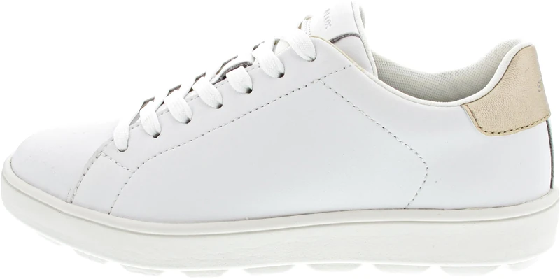 Geox Women's D SPHERICA ECUB-1 B Trainers, White/LT Gold, 40 EU