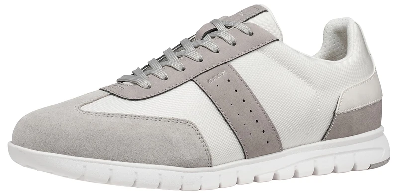 Geox Men's U Flexride Zero B Trainers, White/LT Grey, 41 EU