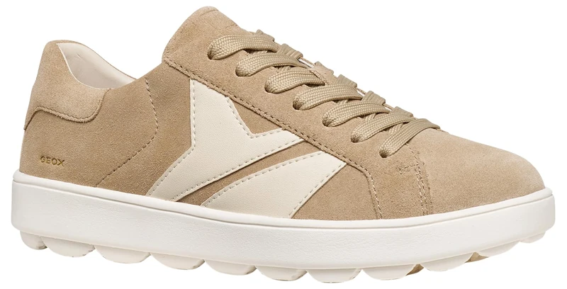 Geox Women's D SPHERICA ECUB-1 B Trainers, Cream/Papyrus, 42 EU