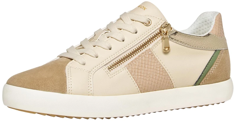 Geox Women's D BLOMIEE E Trainers, Papyrus/Cream, 41 EU