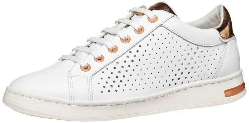 Geox Women D Jaysen B Sneaker, White Peach, 5 UK