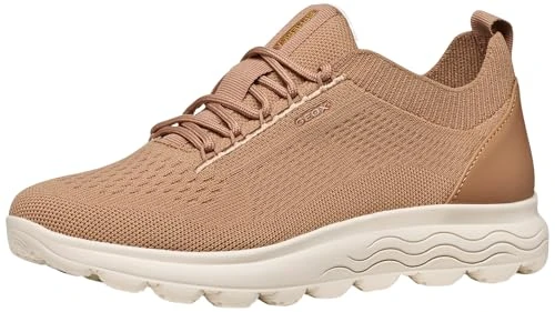 Geox Women's D SPHERICA A Trainers, Beige, 38 EU