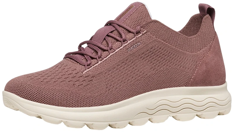 Geox Women D Spherica A Sneaker, Old Rose, 4 UK