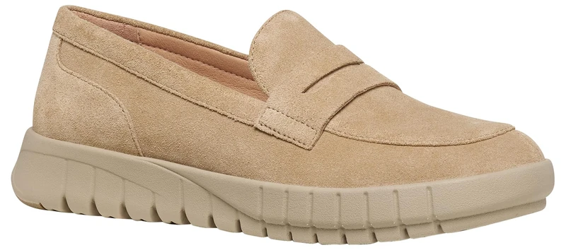 Geox Women's D FLEXTRIDE B Moccasin, Cream, 38 EU