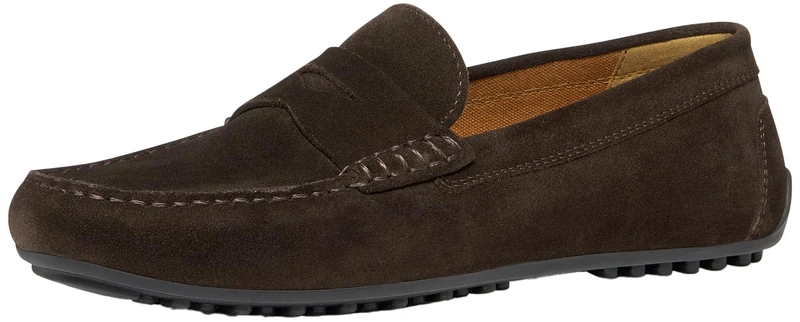 Geox Men's U ISTRIA B Moccasin, Dark Brown, 46 EU