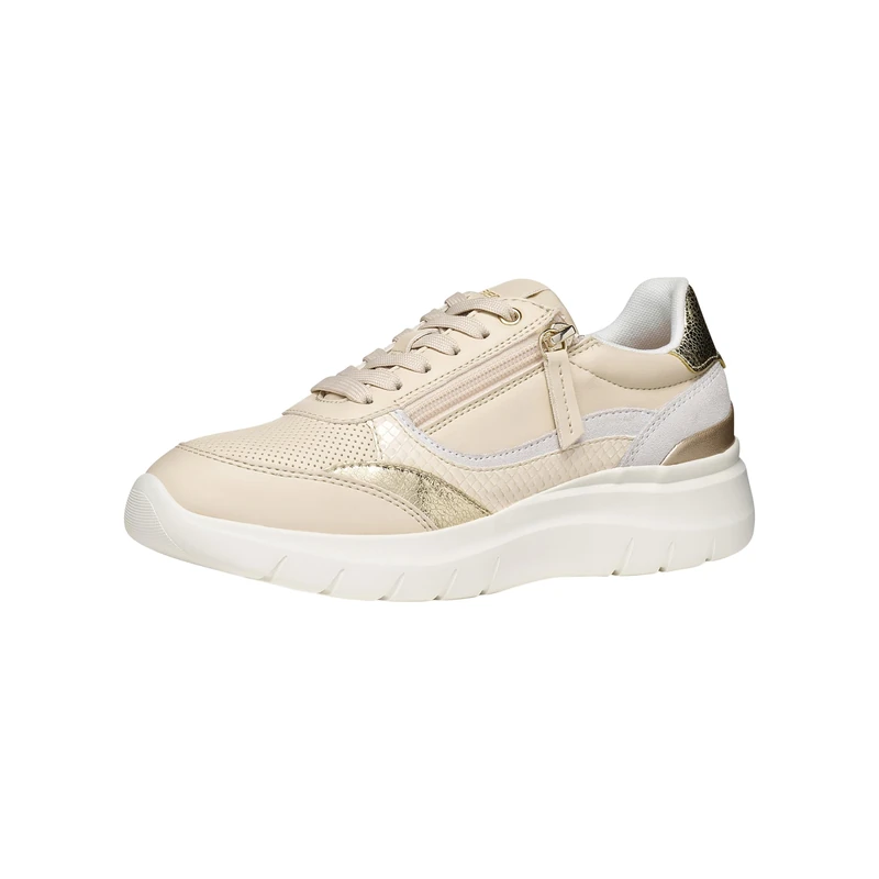 Geox Women's D Plummery E Basketball, Papyrus Lt Sand, 4 UK