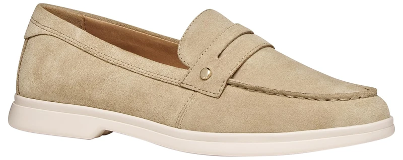 Geox D Xand 3 B, Women's Loafer, Cream, 41 EU