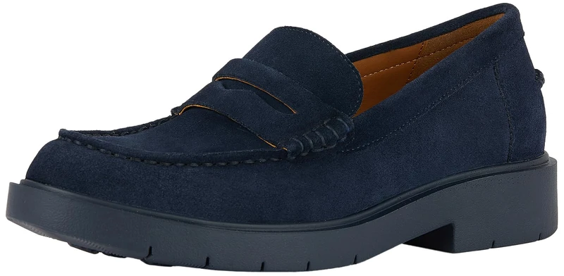 Geox Women's D SPHERICA EC1 B B Moccasin, Navy, 37 EU