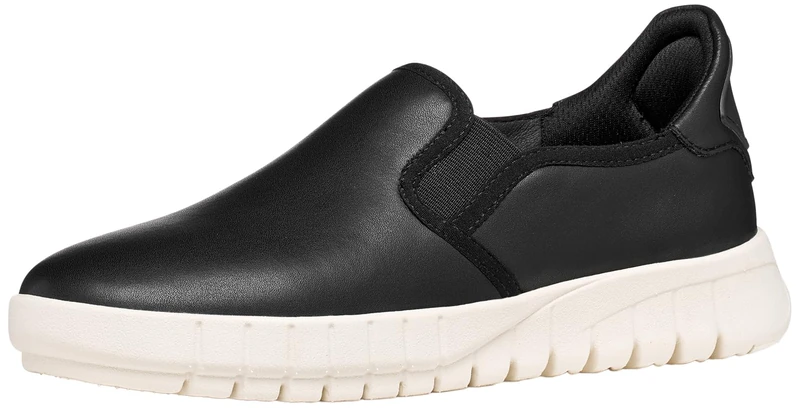 Geox Women's D FLEXTRIDE Plus A Trainers, Black, 37 EU