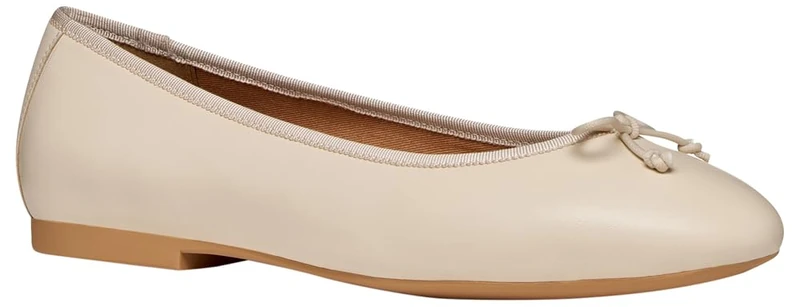 Geox Women's D New Palmaria F Ballet Flat, Papyrus, 36.5 EU