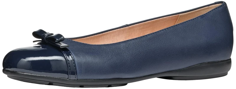 Geox Women's D ANNYTAH C Ballet Flats, Navy, 39 EU