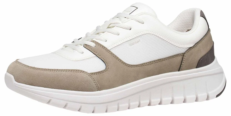 Geox Men U Flextride R B Sneaker, White Sand, 9 UK